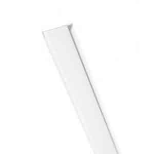 USWH Flat Edging Strip for Slatwall Panels - White 4 U Section Slatwall Edge - White