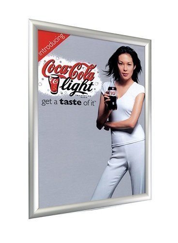 Poster Holder 25mm Tamper Resistant Snap Frame - Silver - A2 1 Poster Holder 25mm Tamper Resistant Snap Frame - Silver - A2
