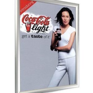 Poster Holder 25mm Tamper Resistant Snap Frame - Silver - A3