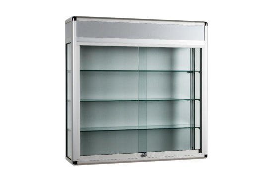 Unibox UB021 - Wall Display Cabinet with Header 1 Unibox UB021 - Wall Display Cabinet with Header
