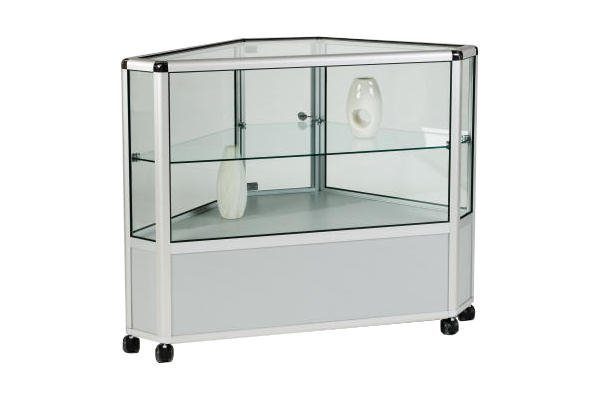 Unibox UB023 - Two Thirds Glass Corner Display Counter Showcase 1 Unibox UB023 - Two Thirds Glass Corner Display Counter Showcase