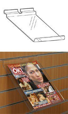 SL1207 - Sloping Slatwall Shelf with Upstand: Upstand - 25mm - 125mm (W) x 250mm (D) 1 SL1207 - Sloping Slatwall Shelf with Upstand: Upstand - 25mm - 125mm (W) x 250mm (D)