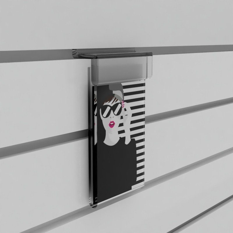 SL1754 - Slatwall Acrylic Sign / Poster Display - A5 Portrait 1 SL1754 - Slatwall Acrylic Sign / Poster Display - A5 Portrait
