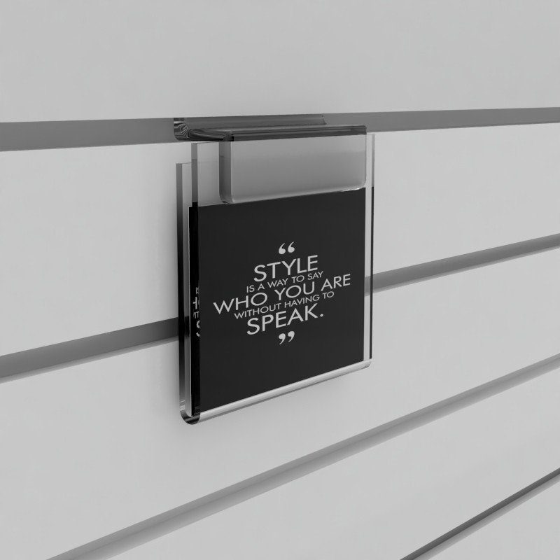 SL1764 - Slatwall Acrylic Information Holders / Display - A5 Landscape 1 SL1764 - Slatwall Acrylic Information Holders / Display: A5 Land