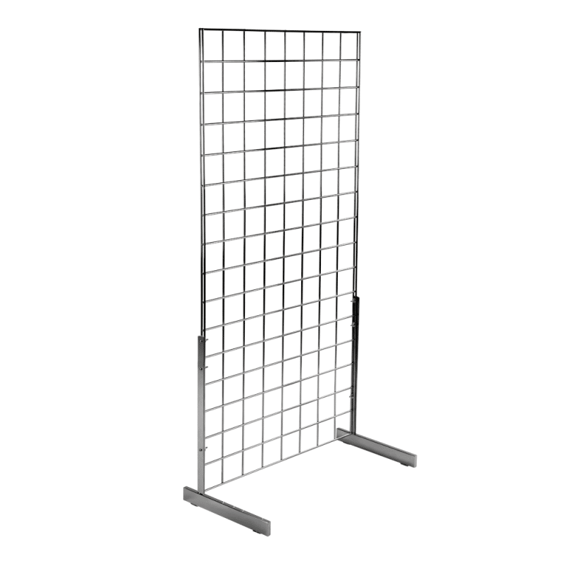 R443-180 - Gridwall Mesh Single Sided Display Stand - H1830mm x D305mm x W610mm - 6ft x 1ft x 2ft 1 Gridwall Mesh Single Side Display Stand with Standard Legs