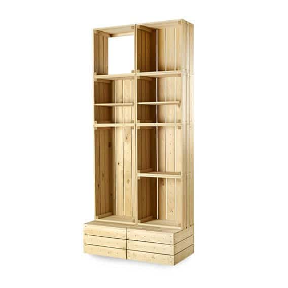 CrateWall Double Retail Wall Display - Tall 1 CrateWall Double Retail Wall Display - Tall