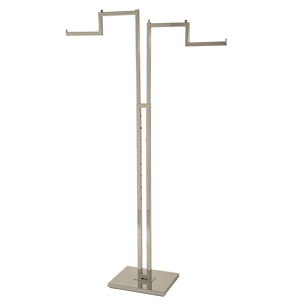 R118 - Adjustable 2 Arm Rail With Stepped Arms 1 R118 - Adjustable 2 Arm Merchandising Rail With Stepped Arms
