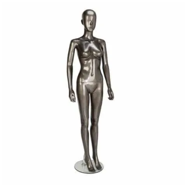 GAF352 Female Mannequin -Abstract -Gloss Pewter 1 GAF352 Female Mannequin