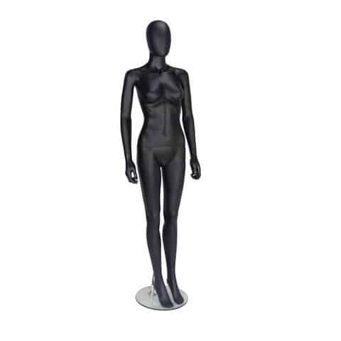 GEF321 Female Mannequin - Egg Head - Matt Black 1 GEF321 Female Mannequin - Egg Head - Matt Black