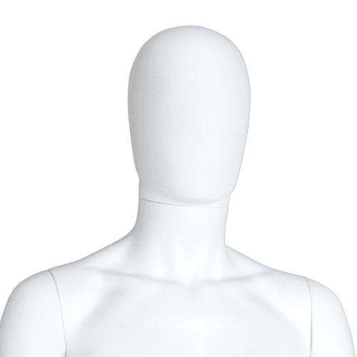 GEM301 Male Mannequin - Egg Head - Matt White 7 GEM301 Male Mannequin - Head