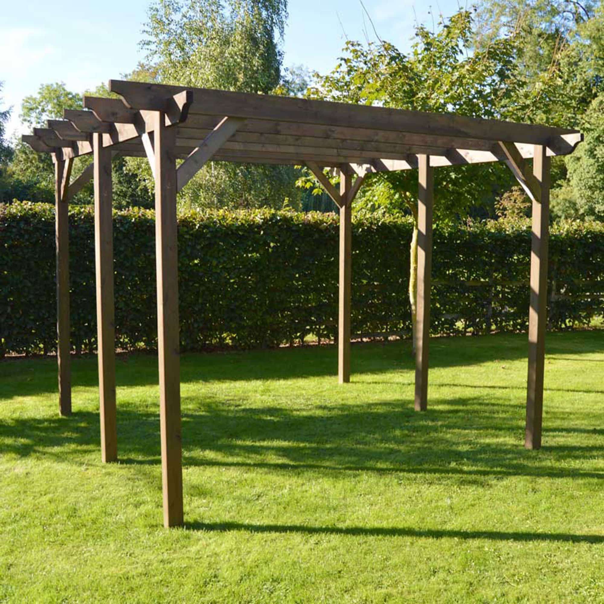 Garden Pergola - Sculpted Rafter End - 6 Post 2 Garden Pergola - Sculpted Rafter End - 6 Post - Image 2