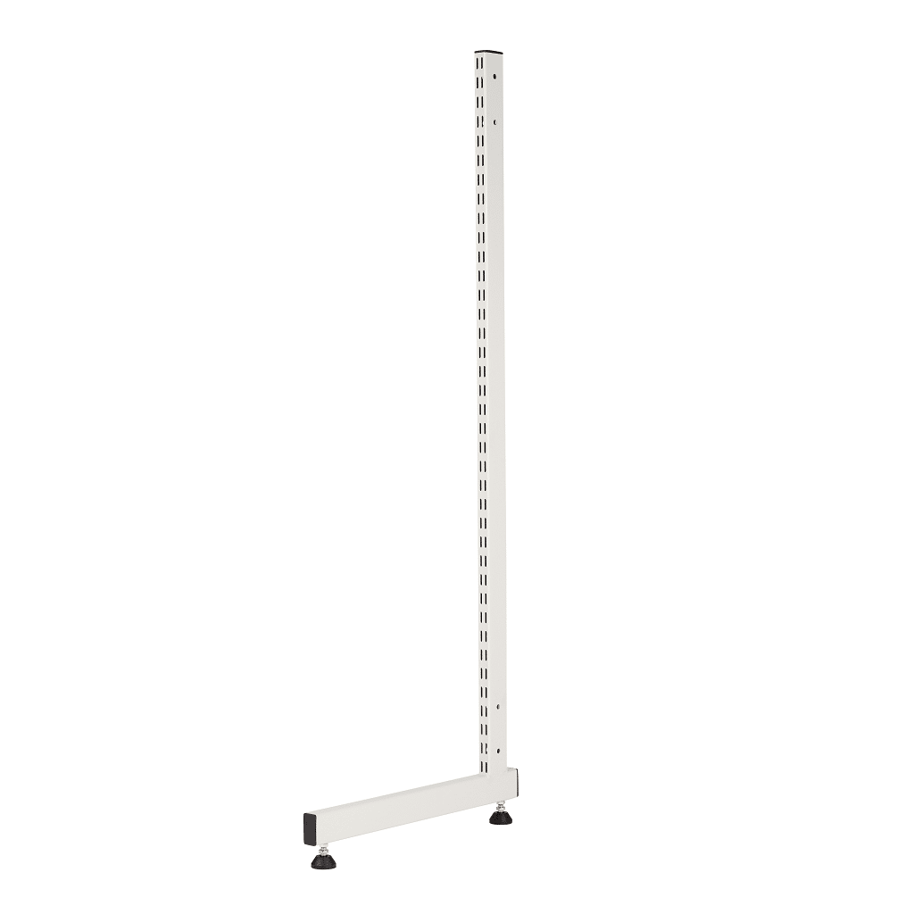 R2334W - Twin Slot L Leg - 'Off White' - 2000mm 1 R2333W R2334W Twin Slot Gondola L Legs White
