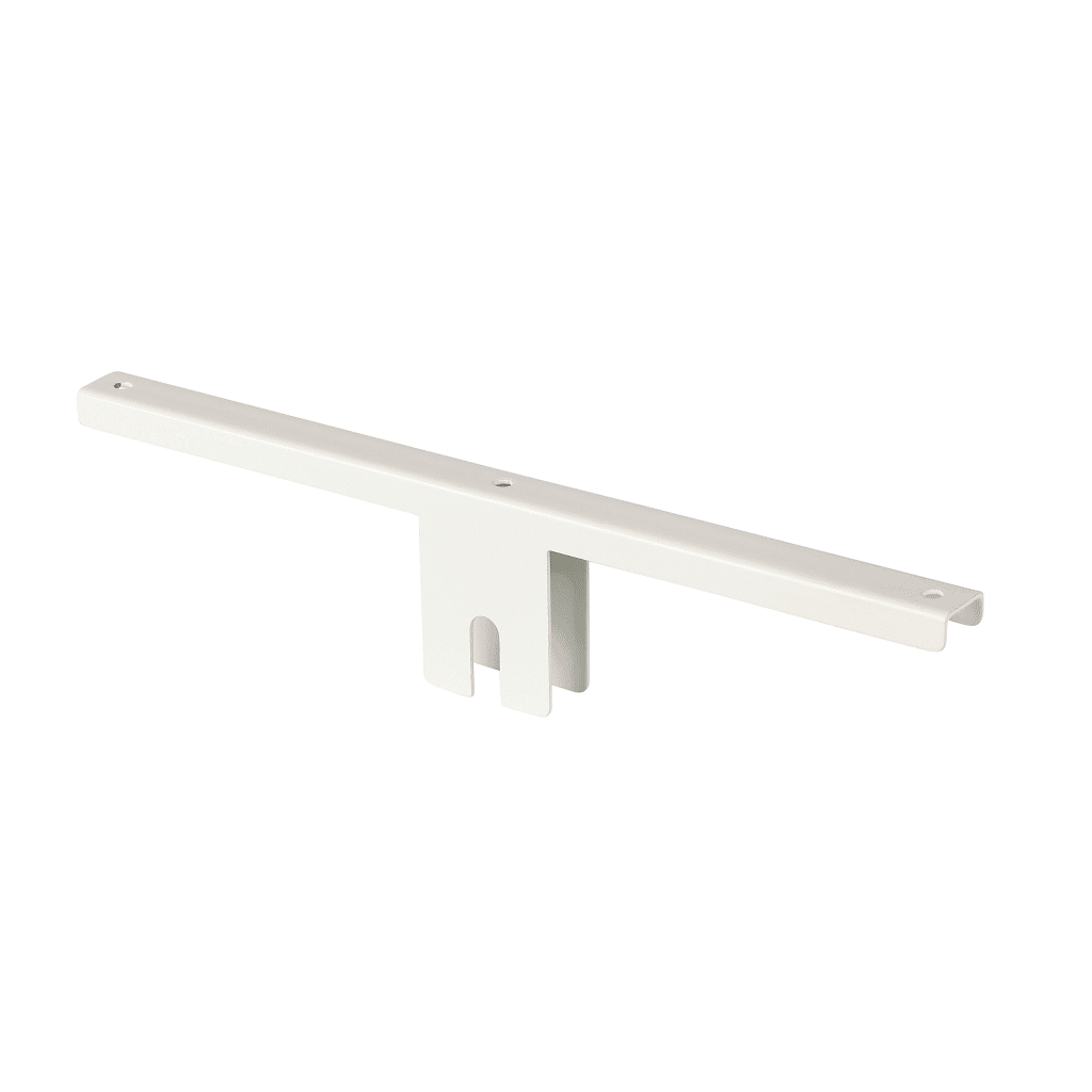 R2337W - Twin Slot Top Shelf Support - 'Off White' 1 R2337W Twin Slot Gondola Top Shelf Support - White