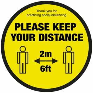 Social Distancing Floor Sticker