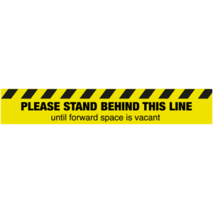 SD043 Please Stand Behind This Line Floor Sticker