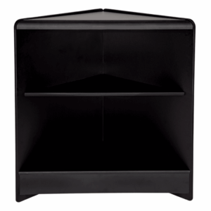 RE1537- Open Front Corner Counter Unit - Black - Front View