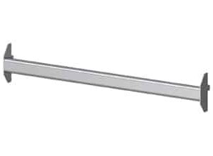Rear Support Bar - 30x15mm Flat Oval Tube to fit 50mm pitch uprights - L1000mm - Chrome