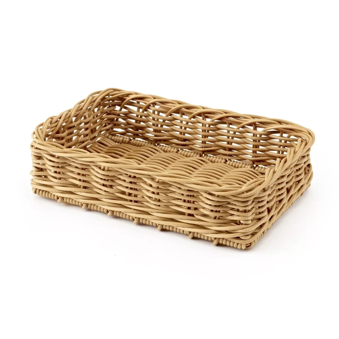 PL070 - Chunky Plastic Wicker Basket - 400mm 1 PL070 Chunky Plastic Wicker Basket - 400mm
