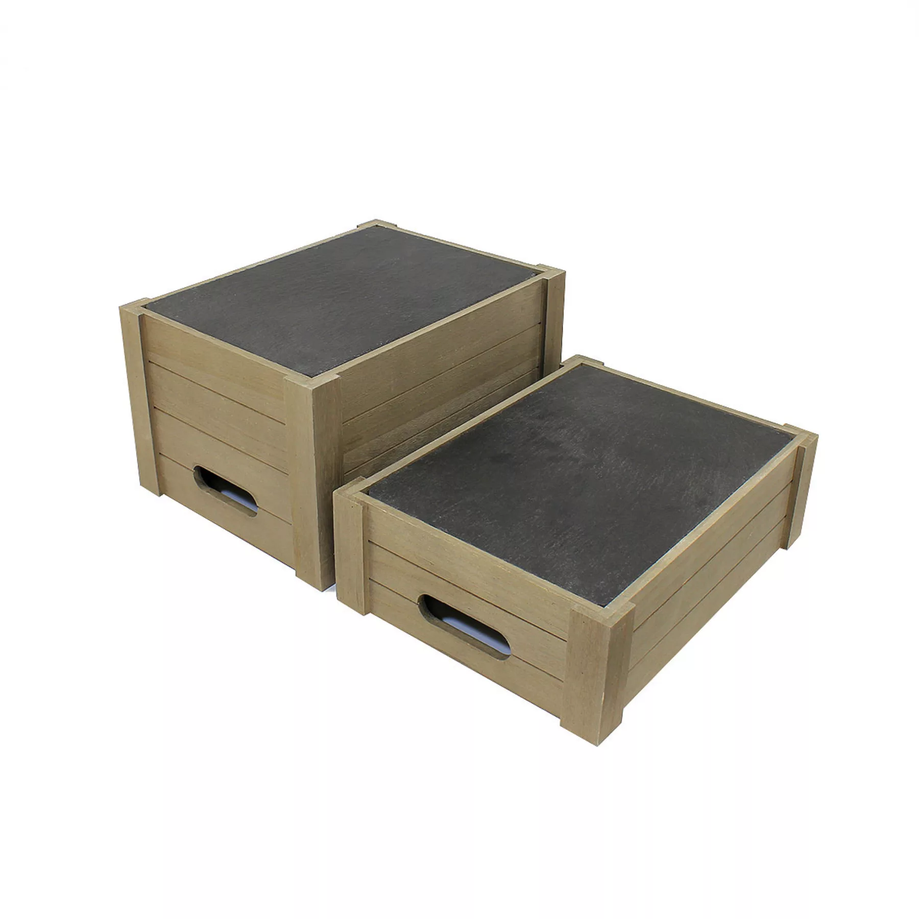 ST082 - Wooden Display Crate - Grey 4 ST082 ST083 - Wooden Display Crates - With SP202 Slates - Grey