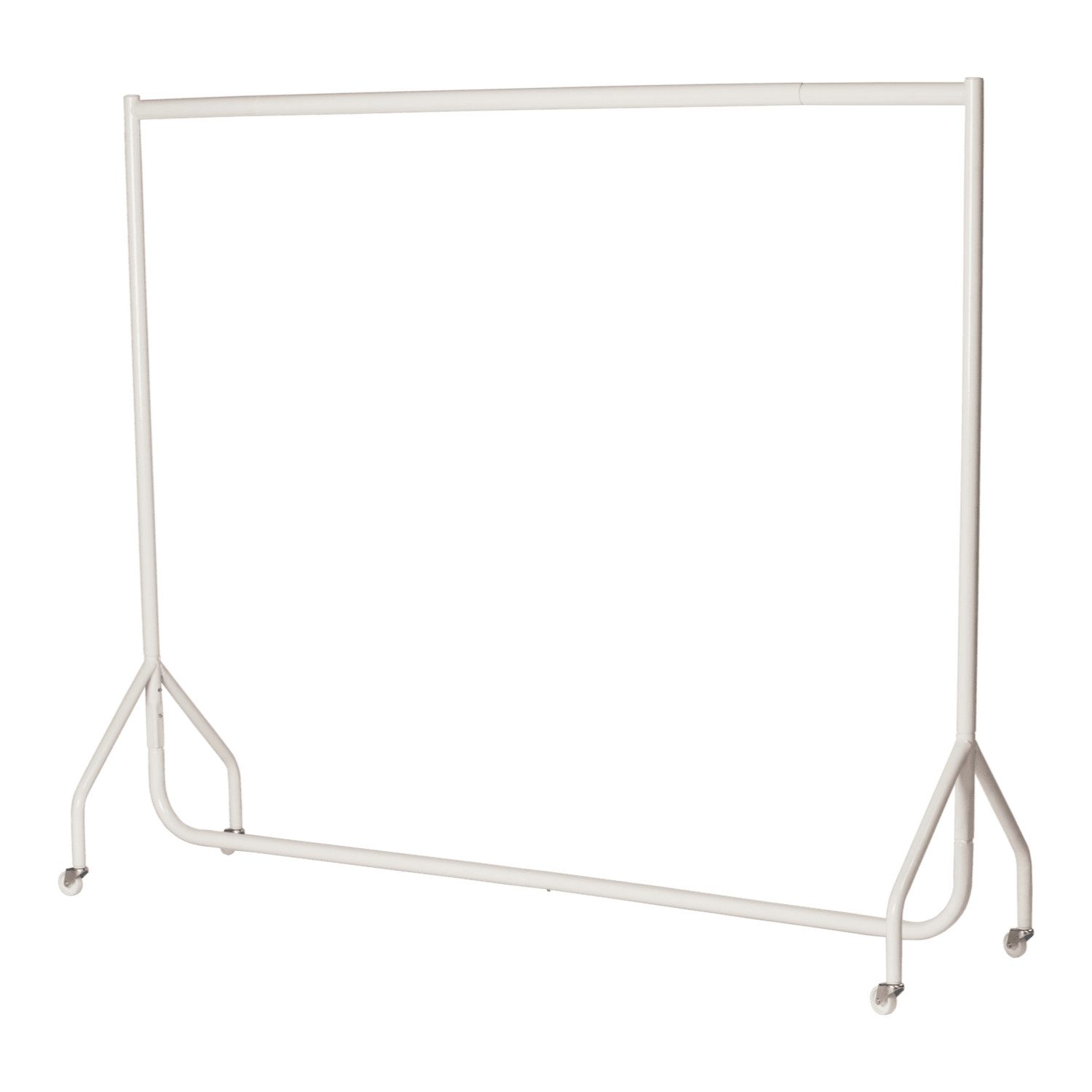 5ft Heavy Duty Garment Rail - Compact Design - White 1 R1C-WH - Heavy Duty Compact Rail - White
