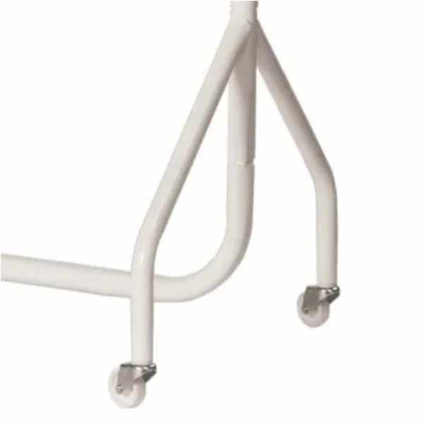 5ft Heavy Duty Garment Rail - Compact Design - White 2 R1C-WH Heavy Duty Compact Rail Base Detail