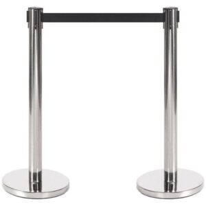 R1901 Black Retractable Barrier - Pack of 2