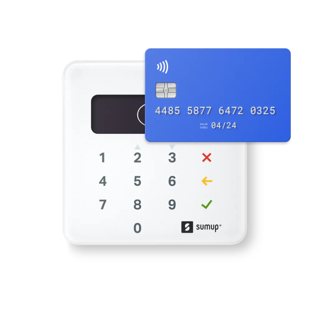 SumUp - AIR Credit Card Reader 3 SumUp Air Credit Card Reader - Front with Card
