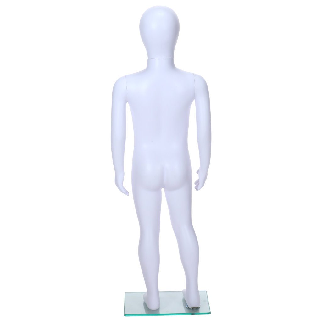 R343 Child Mannequin - Egg Head - White Finish - 1000mm Tall 4 R343 Child Mannequin - 1000mm Tall - Egg Head - White Finish - Back View