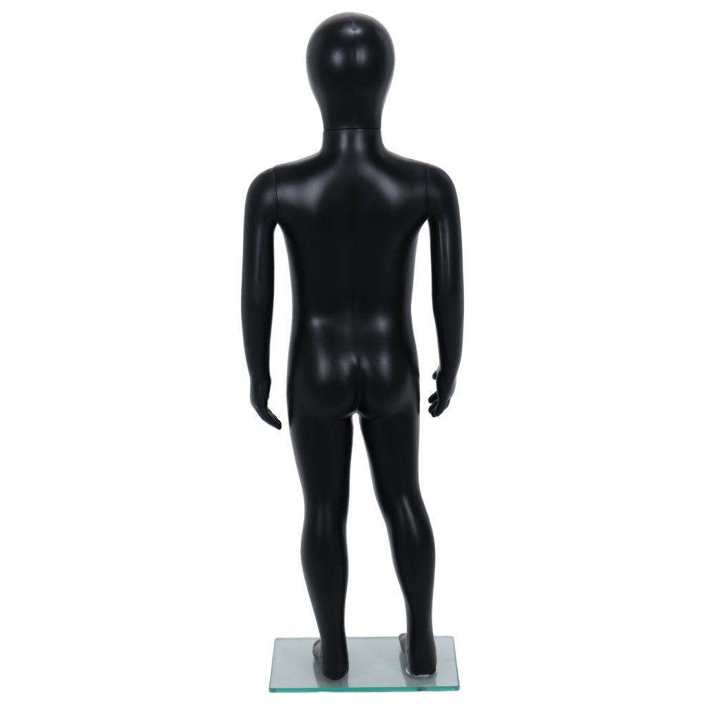 R343B Child Mannequin - Egg Head - Black Finish - 1000mm Tall 4 R343B Child Mannequin - 1000mm Tall - Egg Head - Black Finish - Back View