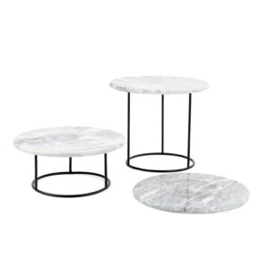 KT600 - Round Metal Display Riser Set - Marble Boards