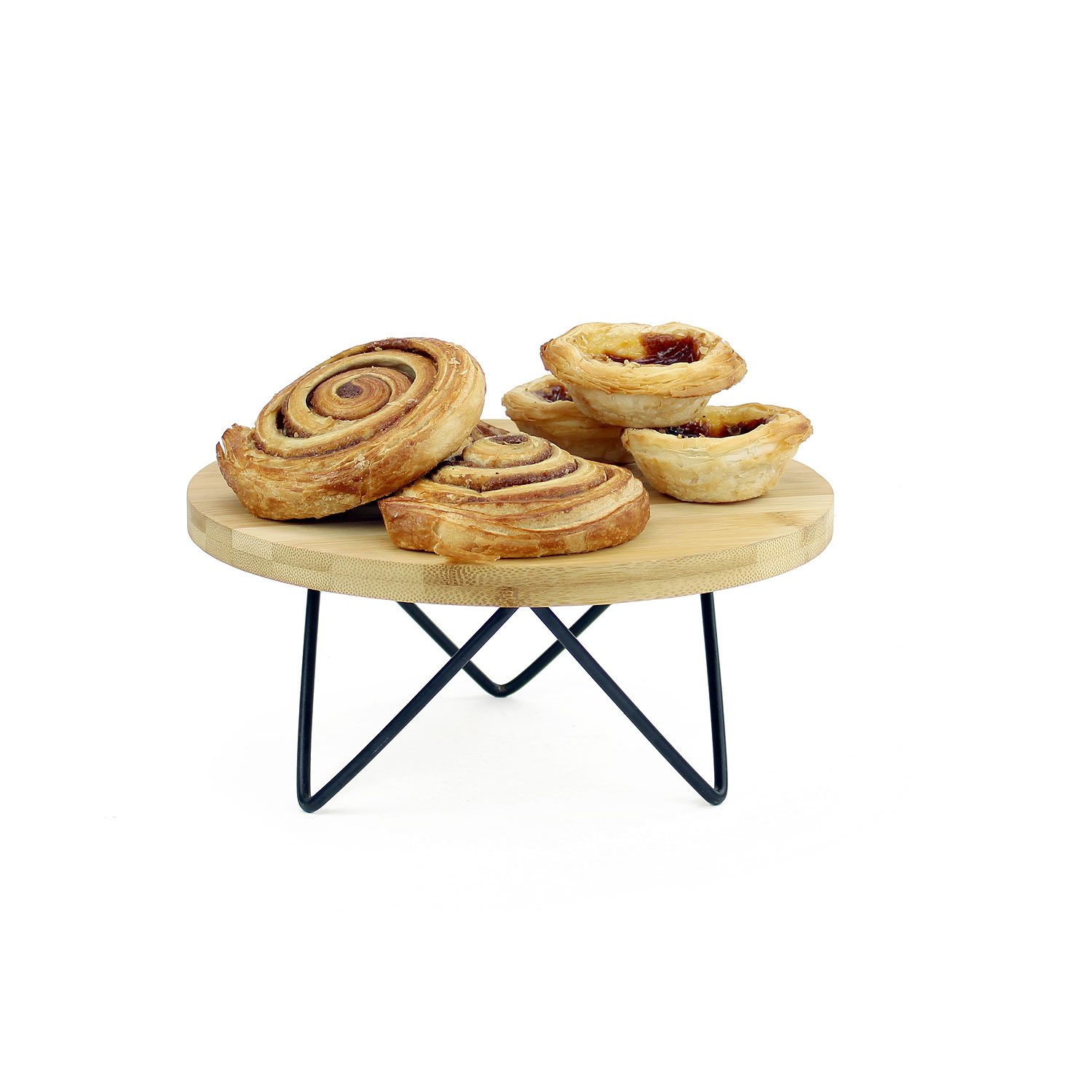 KT615 - Metal Tripod Display Riser - Bamboo Board 2 KT615 - Metal Tripod Display Riser - Bamboo Board
