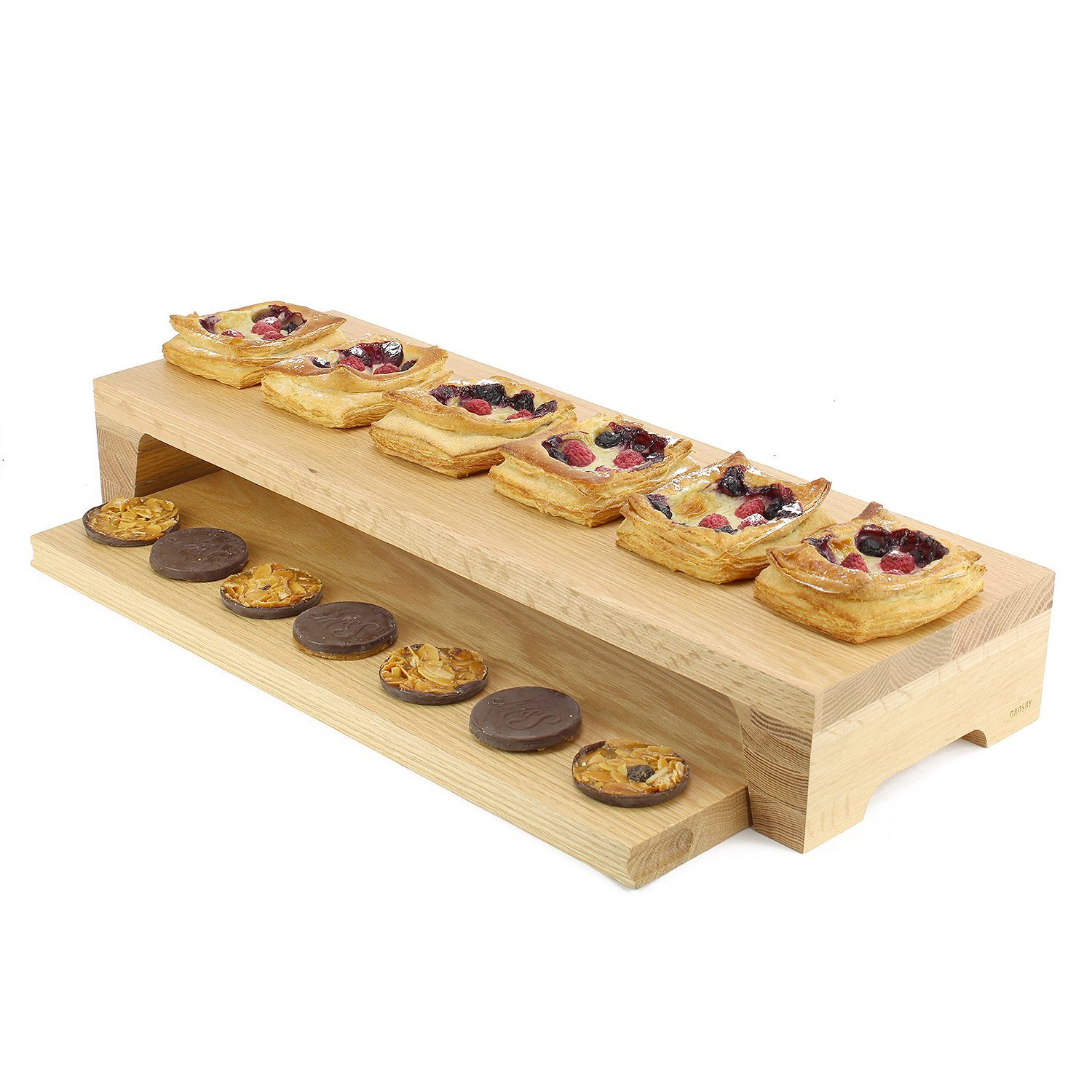 KT631 - Long Oak Display Riser Set - DirectShopfittings