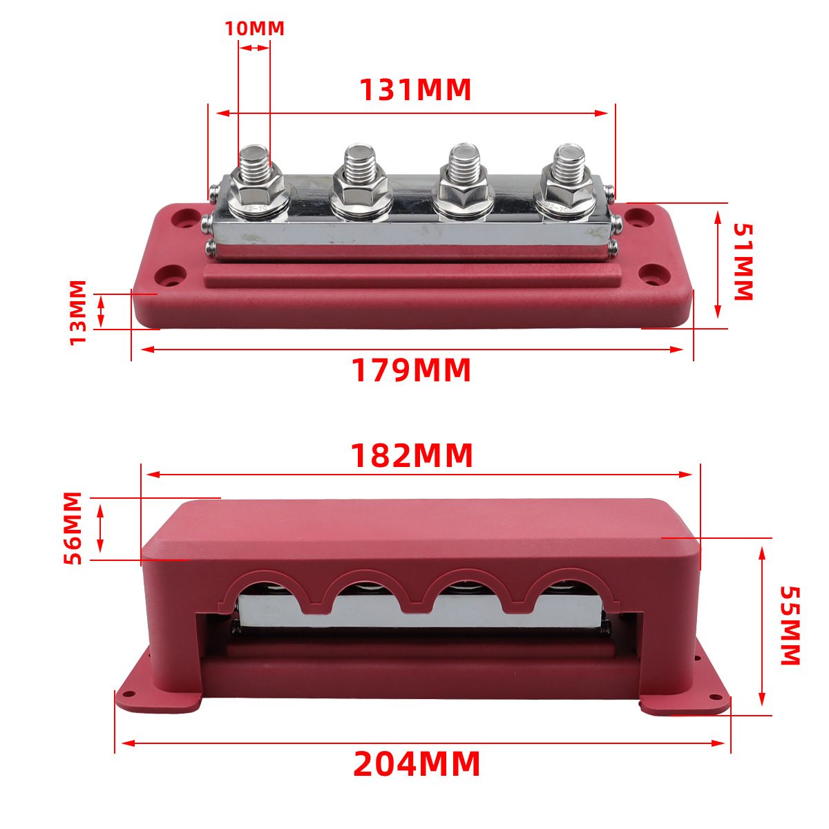 Skyenergi Busbar 600A 4 Stud - Positive 3 Skyenergi Busbar 600A 4 Stud - Positive - Image 3