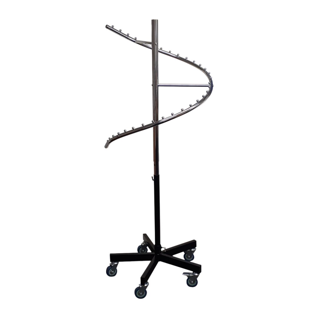 R168 - Super Heavy Duty Spiral Garment Rail 1 R168 - Super Heavy Duty Spiral Garment Rail