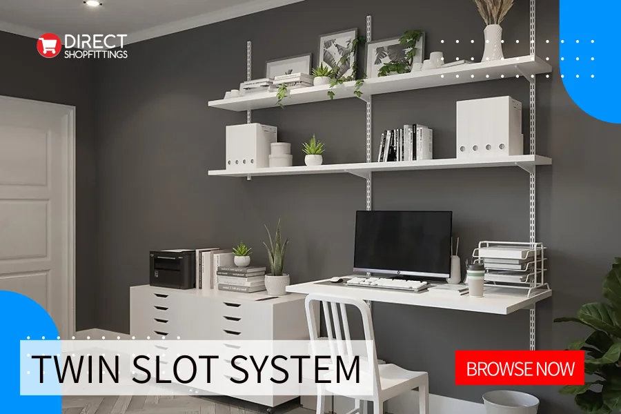 Twin Slot System - ideal for storage and display at work or in the home
