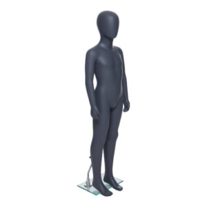 GEC342 - Child Mannequin - Egg Head - Grey Finish - Front Left View