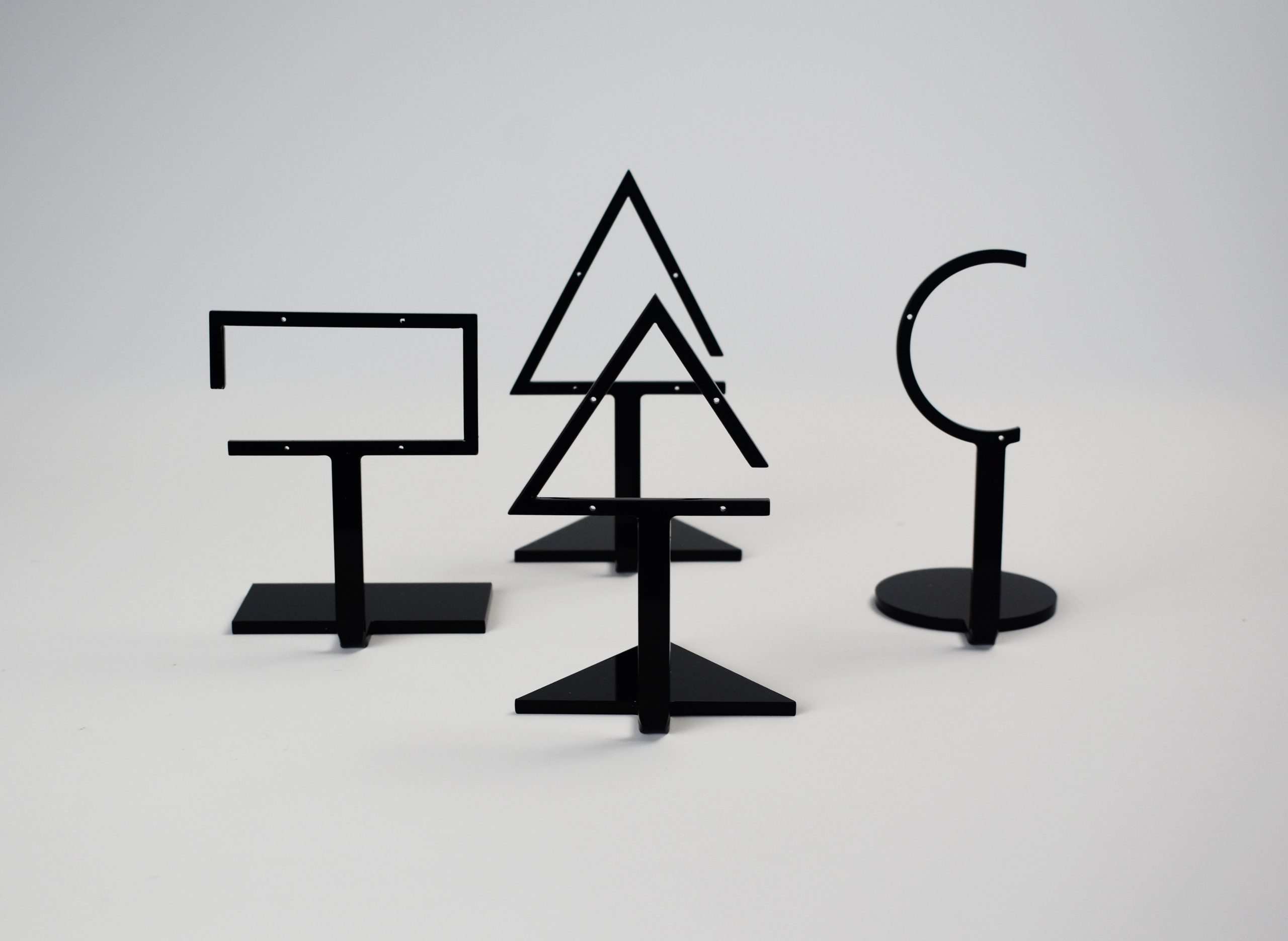 Earring Display Stand. Triangle. Black 3 Earring Display Stand. Triangle. Black - Image 3