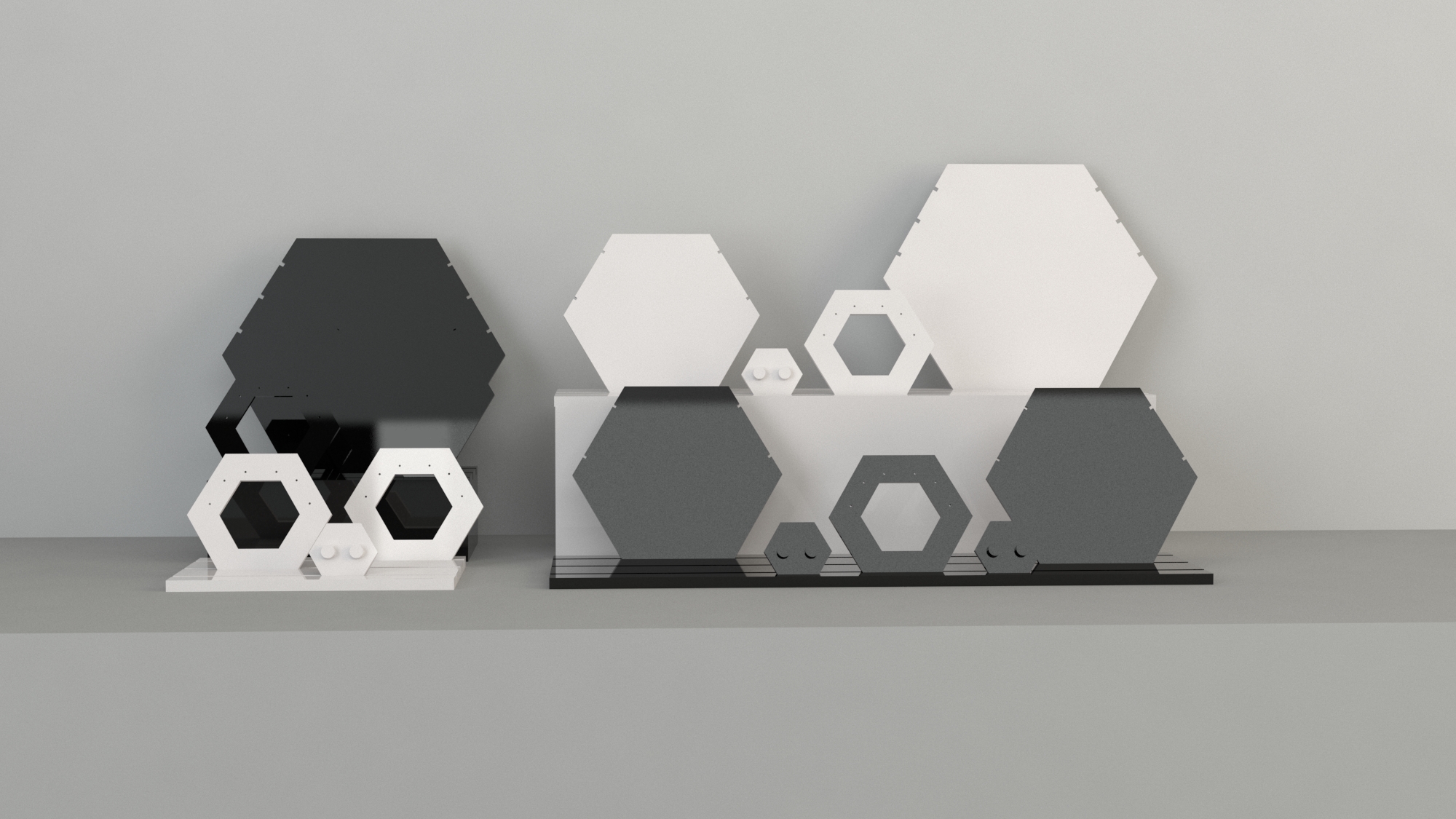 Large Hexagon Necklace Display - Black 3 Large Hexagon Necklace Display - Black - Image 3