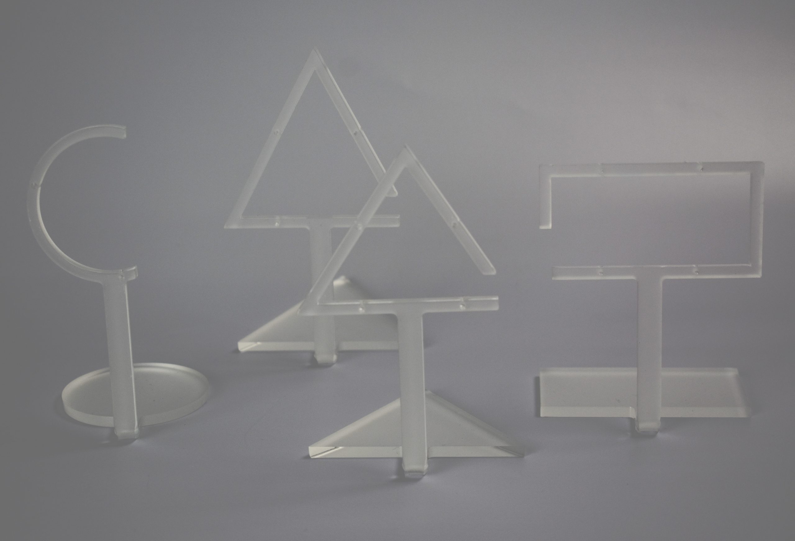 Earring Display Stand. Semi-Circle. Frost 1 Earring Display Stand. Semi-Circle. Frost