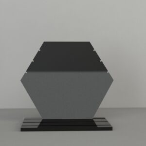 Large Hexagon Necklace Display - Black