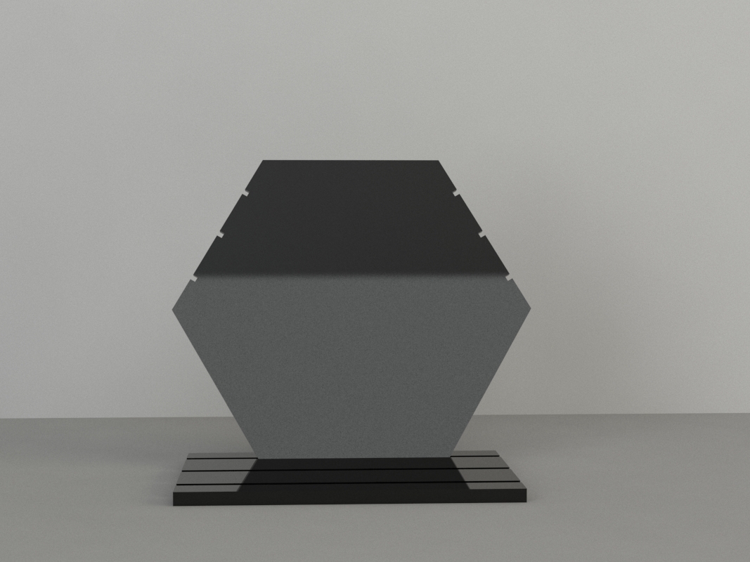 Large Hexagon Necklace Display - Black 1 Large Hexagon Necklace Display - Black