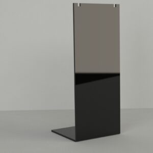 Necklace Display Stand. Tall Rectangle. Black