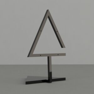 Earring Display Stand. Tall Triangle. Black