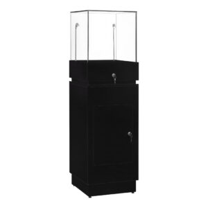 R2611B R2612B R2613B R2614B - Black Display Plinth Showcase - F