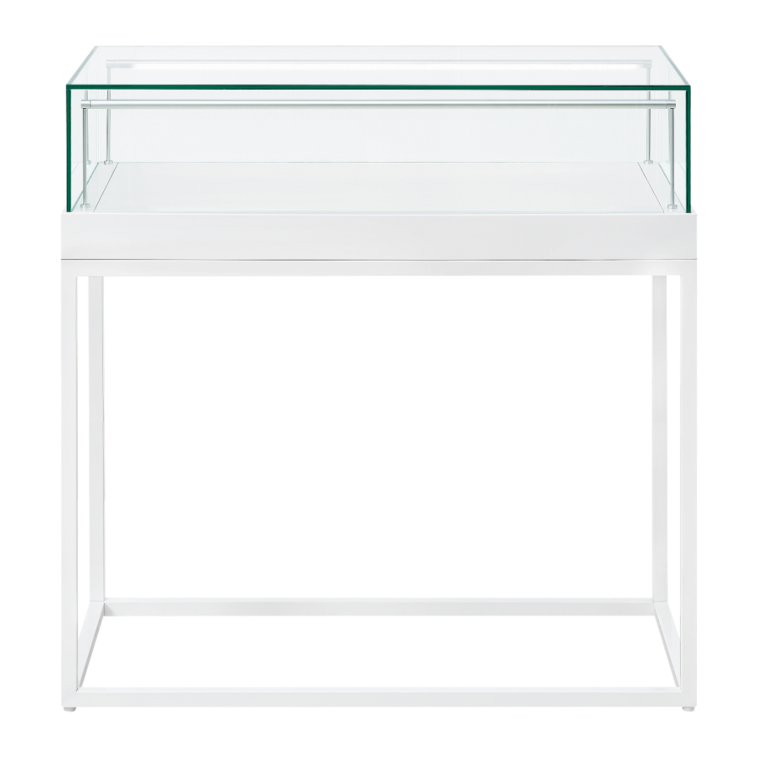 R2704W - Counter Display Case with Open Frame - White 4 R2704W - Counter Display Case - Front