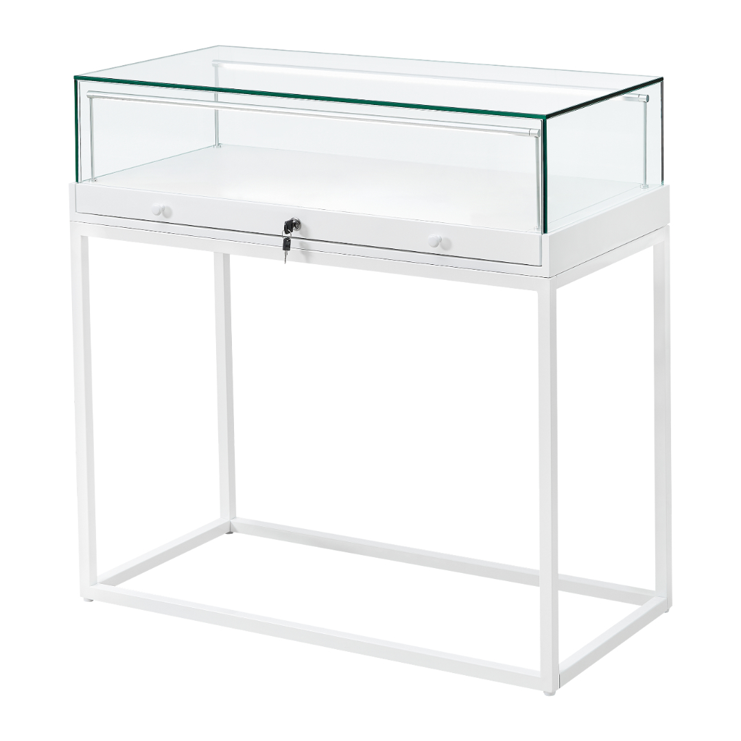 R2704W - Counter Display Case with Open Frame - White 1 R2704W - Counter Display Case - Rear