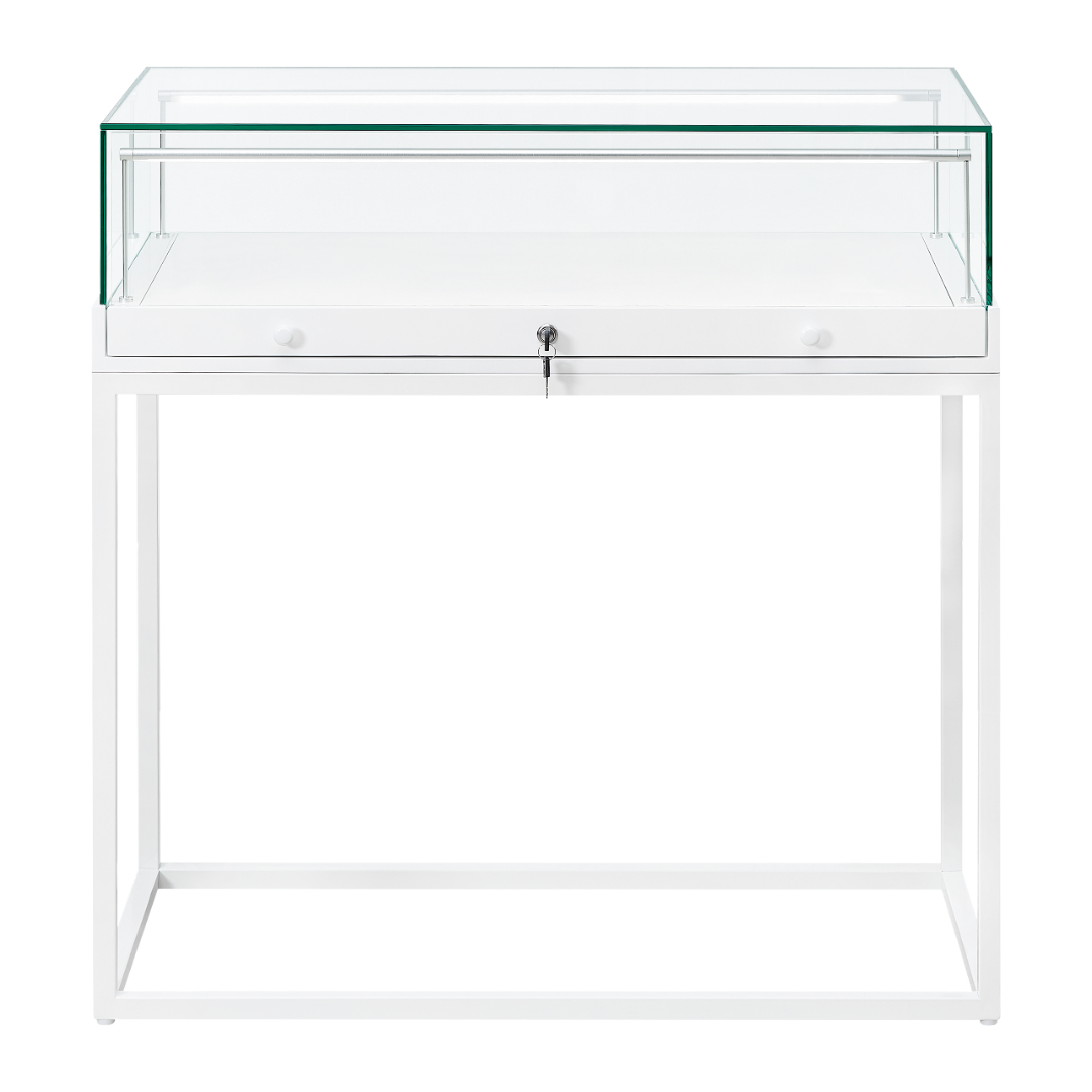 R2704W - Counter Display Case with Open Frame - White 3 R2704W - Counter Display Case - Rear