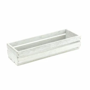 TR227 - Medium White Wooden Tray