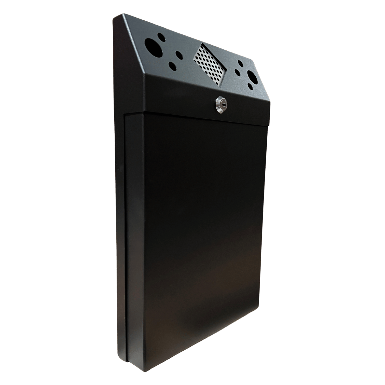 Smokin Solutions AT01 Wall Mounted Cigarette Bin 1 AT01 Cigarette Bin - Front Left