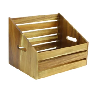 Gadsby CT214 Acacia Sloping Display Crate 40 x 30cm - Left